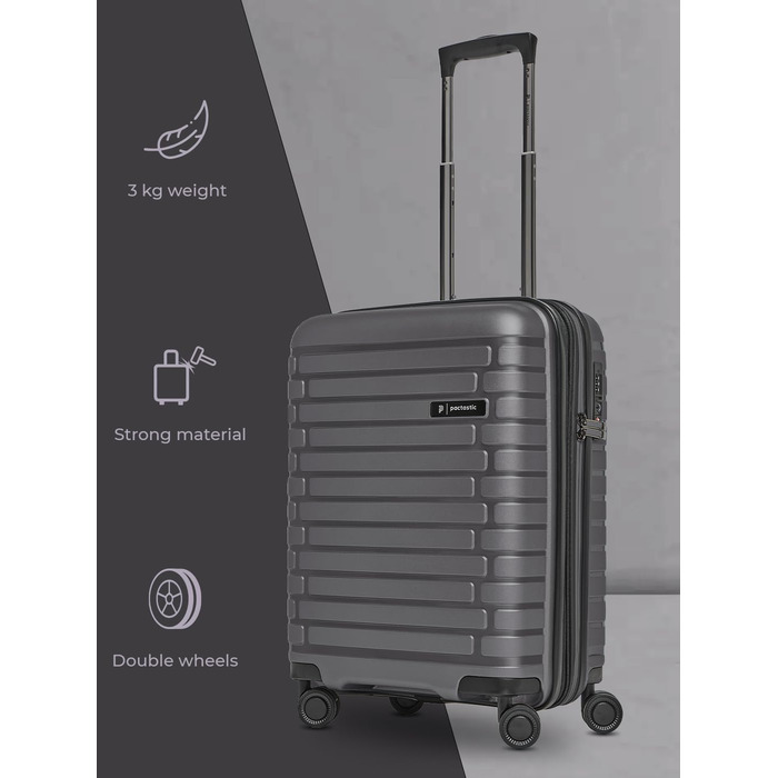 Розширюваний ручний багаж 55 см Anthracite Metallic Collection 04 з TSA-замком та 4 колесами | з поліпропілену | 40-48 літрів