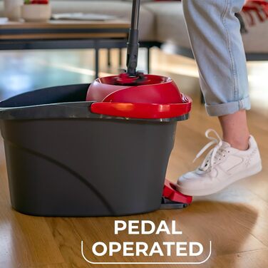 Vileda Ultramax Turbo 2в1 Вісковий Моп Комплект | Система з Телескопічною Ручкою (75–130см), Мікрофібра та Відро з Потужною Віджимною Системою | Для Плитки, Ламінату та Паркету