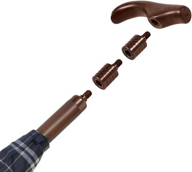 iX-brella Standing Screen, Height Adjustable with Wooden Handle - Blue Checkered