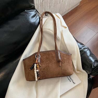 Сумка жіноча велика шкіряна Unisoul Shopper Tote для коледжу, роботи, подорожей (коричнева)
