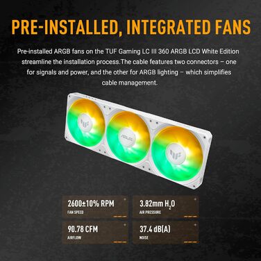 ASUS TUF Gaming LC III LCD - 240 мм водяне охолодження CPU з RGB вентиляторами