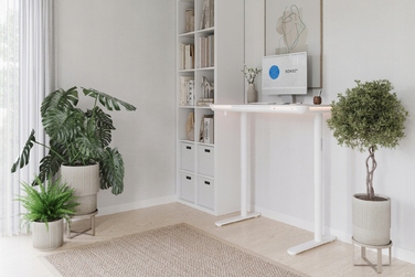 Електричний стіл з регулюванням висоти до 118 см Sense7, скляна стільниця 120x60 см + LED-підсвітка