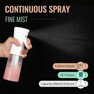 Щітка для волосся з розпилювачем 200 мл, розплутуюча щітка для натурального волосся, для афрокудрявого волосся 3a-4c, для кучерявого, хвилястого та локону, набір з 3 шт. щіток для начісування, двостороння щітка (рожева)