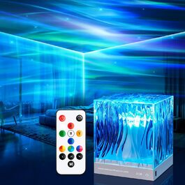 LED Star Projector, Northern Lights Lamp with 18 Lighting Effects, Night Light Sleep Aids, 15 Sound Machine, Northern Lights Lamp with Remote Control, Timer, Star Projector for Kids and Adults, Party & Decoration (White)
