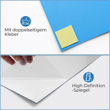 Дзеркальні наклейки 30x30 см, 8 шт. Гнучкі акрилові дзеркала на клейкій основі, для декору стін, шаф, спальні та ванної кімнати