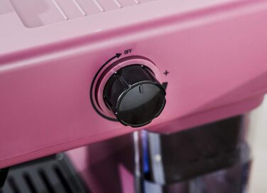 ECODE® Espresso Machine Delice Black, 20 Bar Pressure, Swivel Vaporizer - Machine with 1.5 L Tank, Milk Frother, Single/Double Dosage, Manometer with Temperature - Coffee Machine (Purple)