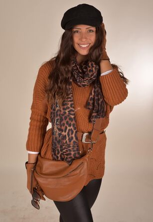 Сумка жіноча styleBREAKER на плече та через тіло Cognac велика, 37x17 см. Кросбоді, з регульованим ремінцем та двостороннім замком