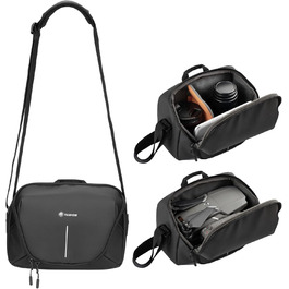 Чохол для камери TARION: водонепроникний, для DSLR та системних камер, з відділеннями для аксесуарів, чорний