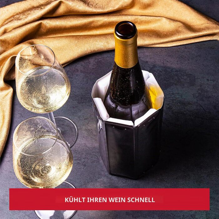 Активний охолоджувач для вина Vacu Vin Aktiv Weinkühler, чорний, 0.75-1.0 л