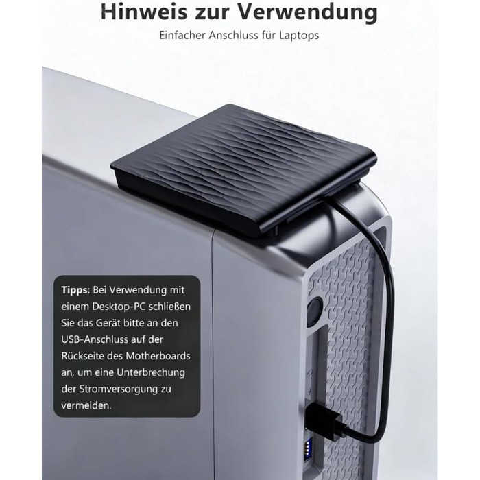 Зовнішній DVD/CD привід DANGZW USB 3.0 Type-C, портативний DVD-брунер та плеєр для ноутбука та ПК, сумісний з Windows, MacOS, Linux (чорний глянцевий)