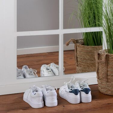 Дзеркальні плитки для стін: набір з 4 шт, скло, 30x30 см, самоклеючі