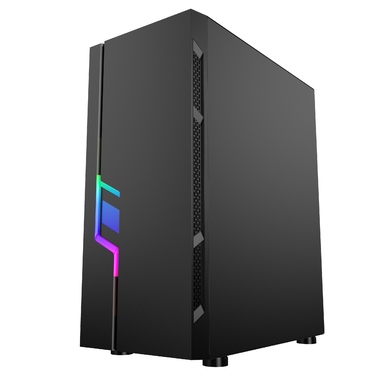 Корпус Gembird Fornax 2000 RGB Midi Tower, чорний