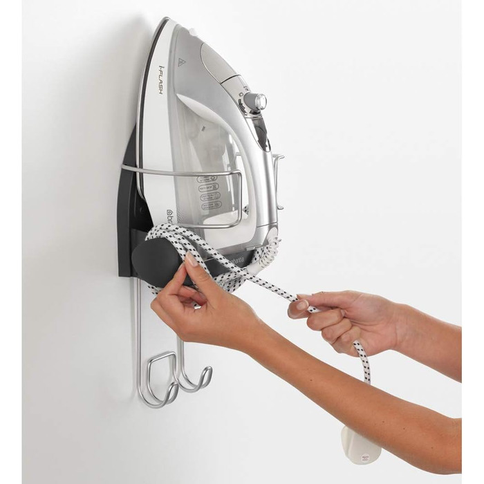 Brabantia - Iron Holder - Made from heat-resistant materials - One size - Suitable for all common (steam) irons - Cool Grey - 38.1 x 16 x 19.5 cm 1 Grey