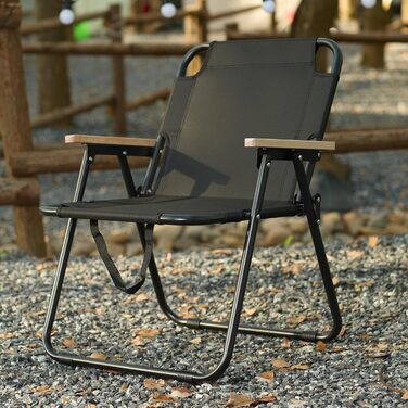 Кемпінговий стілець складний, камуфляжний, 225 кг, Oxford, для риболовлі, пікніка, подорожей - Green/Black