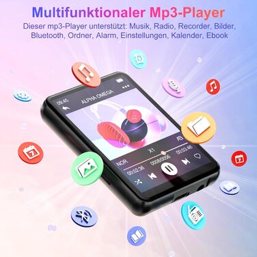 MP3-плеєр Oilsky 128GB Bluetooth 5.4 з екраном 2.4