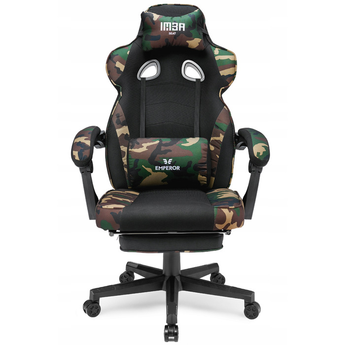 Ігрове крісло IMBA seat Emperor, тканина, чорно-сіре