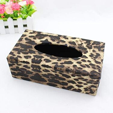 Tissue Box, Leopard Print Tissue Box, European Silk Paper Box, Tissue Storage Box, Desk Box