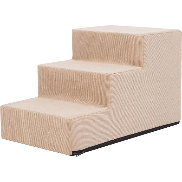 Східнякова пандус для собак та котів, 4 сходинки, висота 40 см, бежевий