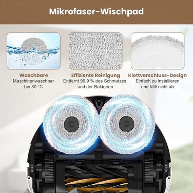 Набір аксесуарів для робота-пилососа Dreame L20 Ultra: 2 основні щітки, 6 мішків для пилу, 4 серветки для миття, 4 HEPA-фільтри, 4 бічні щітки, 1 щітка для чищення