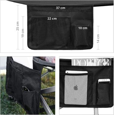 Розкладне ліжко для кемпінгу KingCamp XL, сталеве, 208x75 см, до 200 кг