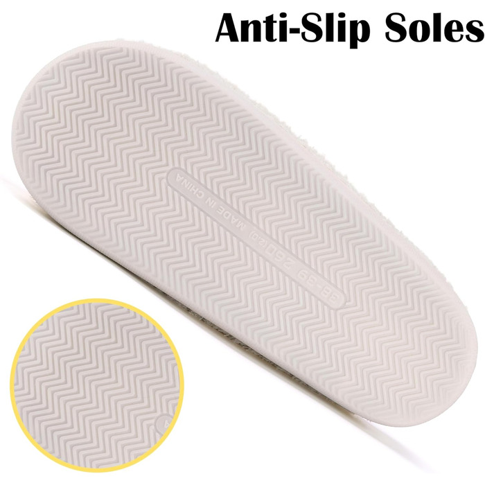 Тапочки зимові Mishansha для жінок та чоловіків, теплі плюшеві, з піною пам'яті, розмір 36-47, жовті та білі