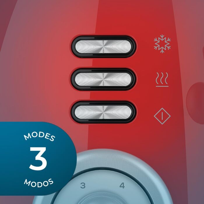 Тостер Cecotec Toaster 2 Scheiben Toast&Taste 1000 Retro Double: 980 Вт, 2 слоти, нержавіюча сталь, регулювання потужності, піддон для крихт (червоний)