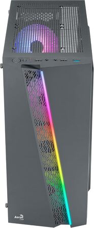 Корпус ПК Aerocool Micro ATX BLADEBK з 3 RGB вентиляторами та сітчастою передньою панеллю (Чорний)