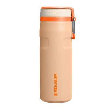 Термос-пляшка STANLEY 1913 IceFlow Bottle Twist Flip 0.47L, герметична пляшка для води з трубочкою, Orange Sherbet