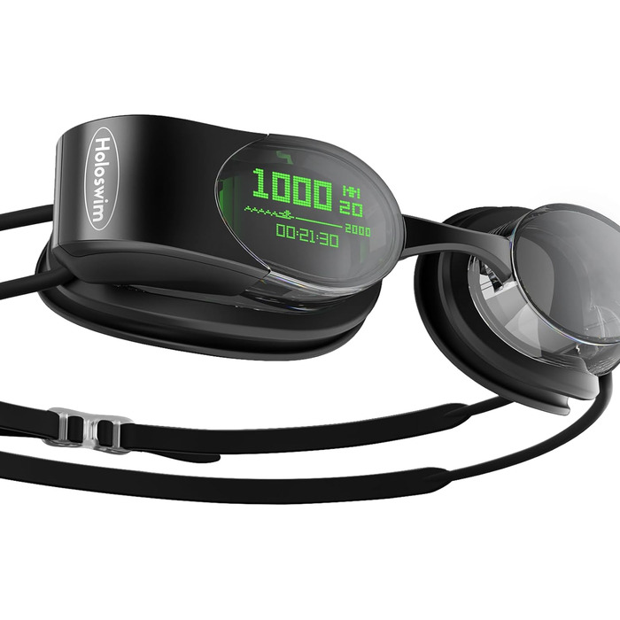 Holoswim 2s AR smart swimming goggles, anti-fog swimming goggles, fitness tracker, displays your stats, compatible with open water mode