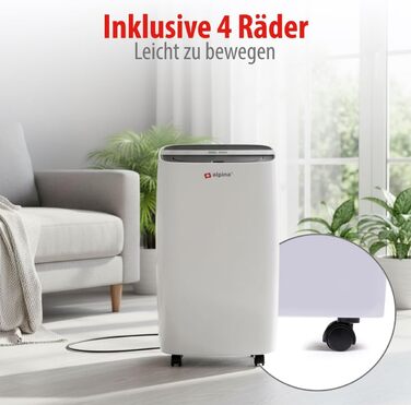 Електричний осушувач повітря Alpina для підвалу та кімнат до 20 м² – 220W з дисплеєм