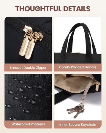 Сумка для ноутбука LOVEVOOK, чорна, 15.6 дюймів (для жінок)