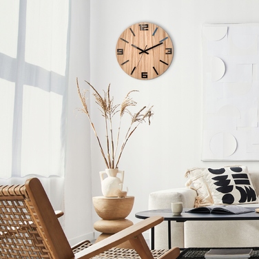 Настінний годинник ModernClock, чорний, 33 см