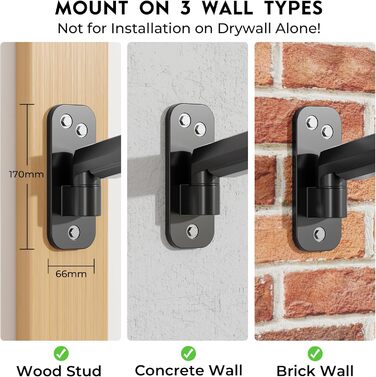 Кріплення для монітора BONTEC, 13-42 дюйми, до 9 кг, VESA 200x200, регульоване, настінне