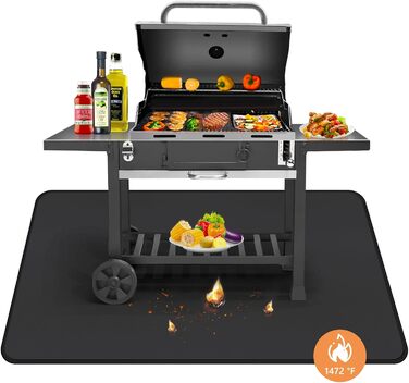 Килимок для грилю Digiroot 100x180 см: термостійкий, водонепроникний, для BBQ, каміну, кемпінгу