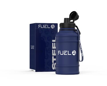 Фляга Fuel24 Extra Stark 1.3л/2.2л з нержавіючої сталі - спортивна, герметична, BPA-free (синя)