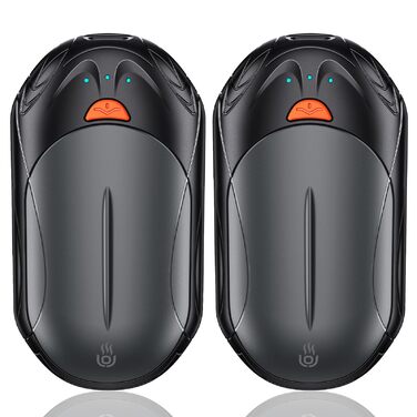 Електричні грілки для рук OUTJUT, 6000mAh, 3 режими нагріву, USB, 2 шт. (чорний та сірий)