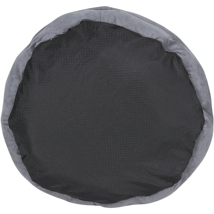 Квіткове ліжко для котів Mucola, Ø60 см, з двостороннім внутрішнім подушечкою, антиковзаюче, водовідштовхувальне, сіре. Підходить для котів та маленьких собак.