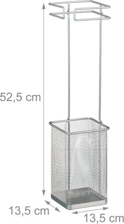 Підставка для парасоль під Relaxdays, металева, срібна, 52,5 x 13,5 x 13,5 см