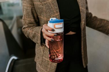Kambukka Water Bottle - ELTON Model - 500/750/ - Water Bottle - dirt and odor resistant - impact resistant - dishwasher safe - easy to clean - Milliliter markings (Barely Blush, 500 ml)