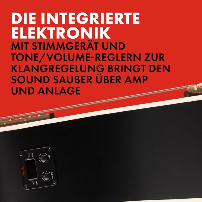 Акустична гітара Fender California Debut Redondo Dreadnought з вирізом CE, сонячна дека, чорний колір, Natural (електроакустична гітара, CA чорний)