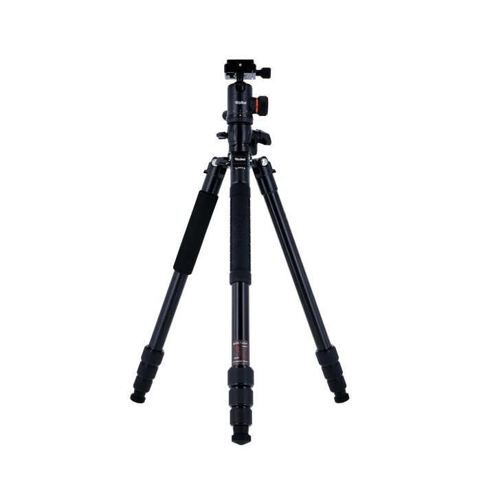 Алюмінієвий штатив-трипод Rollei C5I MAKRO PRO з 3D-кульковим головним, моноподом, тримачем для смартфона та поворотною центральною колоною 90°, чорний