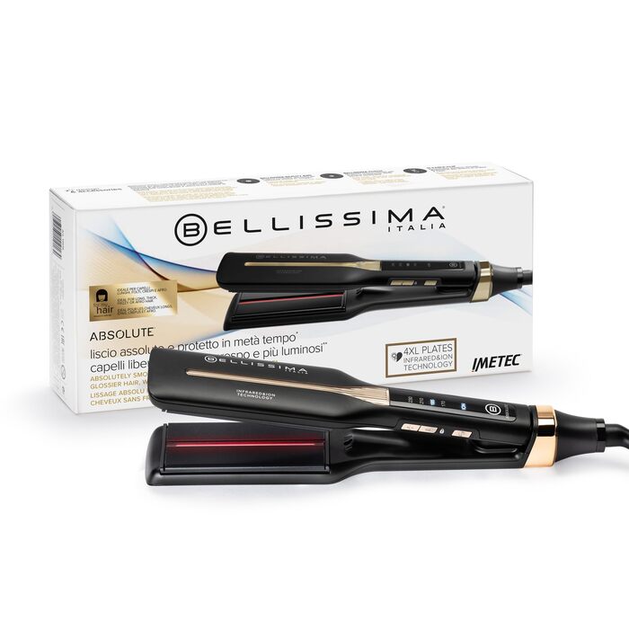 Випрямляч для волосся Bellissima Imetec Creativity Infrared з іонізацією та керамічним покриттям. XL формат 45x100 мм, 11 температурних режимів (130-230°C)
