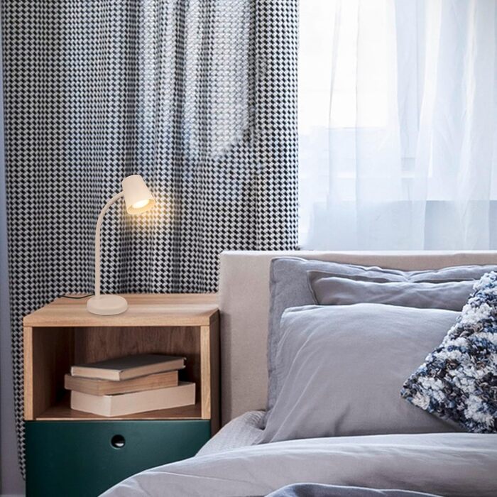 BRILONER LED настільна лампа бездротова з сенсором, поворотна, регульована, знімний джерело світла, для дому та офісу, 38,5 см, бежева