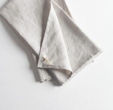 LK PureLife Kitchen Towels, 100% pure linen, 50.8 x 68.9 cm, stone-washed linen, extra soft, quick-drying, for dishcloths, dish towels, hand towels, 2-pack, natural