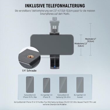 NEEWER Штатив для відеозйомки з пливним голкотримачем 72', сумісний з DJI RS Gimbal, для DSLR/Camcorder, максимальне навантаження 8кг (TP05)