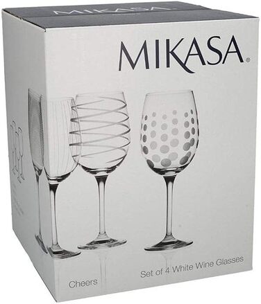 Набір келихів для шампанського MIKASA Cheers Kristall, 4 шт., 250 мл, оригінальний дизайн
