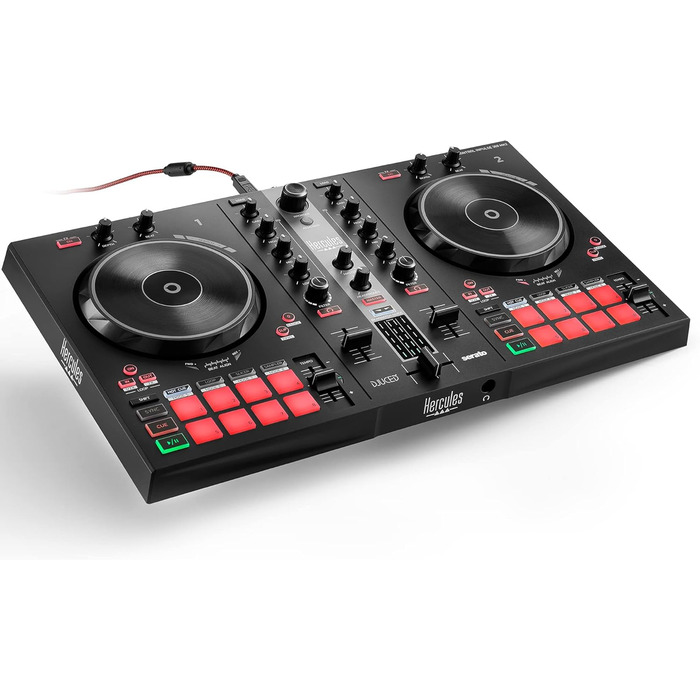 DJ контролер Hercules DJControl Inpulse 300 MK2 – 2 деки, 16 педів, вбудована звукова карта