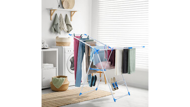 Relaxdays Clothes Drying Rack, Height Adjustable