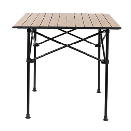 Складаний садовий/туристичний столик Ondis24 з алюмінію, 71 x 69.5 x 67.5 см, коричневий. Максимальне навантаження: 50 кг