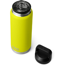 YETI Rambler 36 oz Chug Cap Bottle - Vacuum Insulated Stainless Steel, Firefly Yellow
